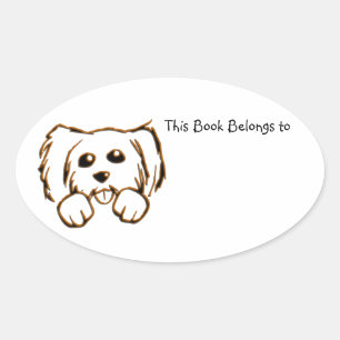 Dit boek behoort tot Puppy Ovale Sticker