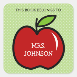 Dit boek behoort tot rode appel bookplate stickers