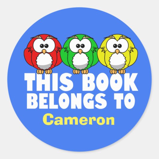 Dit boek behoort tot ronde sticker (Voorkant)