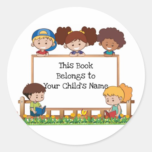 Dit boek behoort tot ronde sticker (Voorkant)