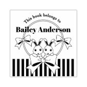 Dit boek behoort tot schattige konijntje Kinder bo Rubberstempel (Afrduk)