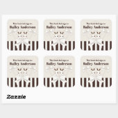 Dit boek behoort tot schattige konijntje Kinder bo Vierkante Sticker (Vel)