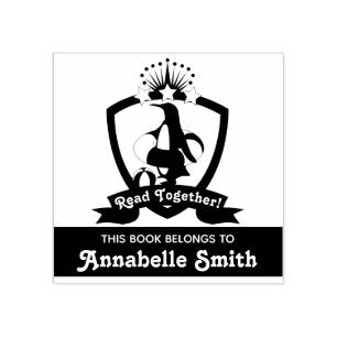 Dit boek behoort tot schattige pinguïn Kinder boek Rubberstempel