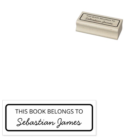 Dit boek behoort tot Signature Personalized Rubberstempel (Gestempeld)