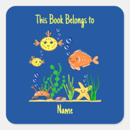 Dit boek behoort tot... Square Stickers personalis