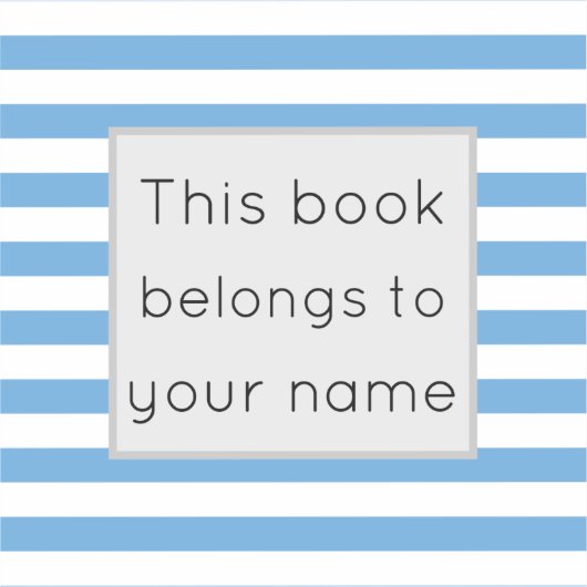 Dit boek behoort tot sticker (Voorkant)