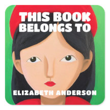 Dit boek behoort tot vierkant sticker