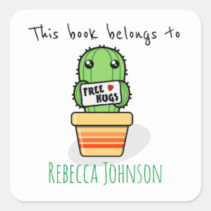 Dit boek behoort tot vierkante sticker