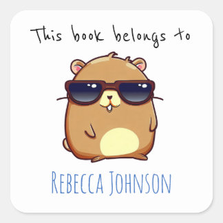 Dit boek behoort tot vierkante sticker