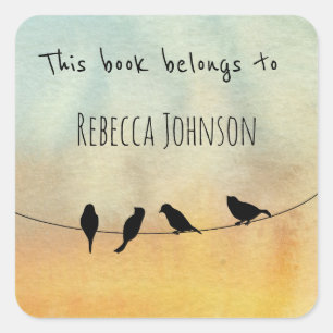 Dit boek behoort tot vierkante sticker