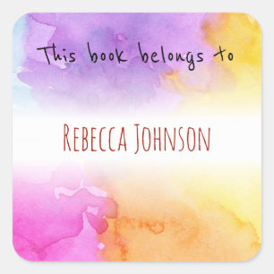 Dit boek behoort tot vierkante sticker