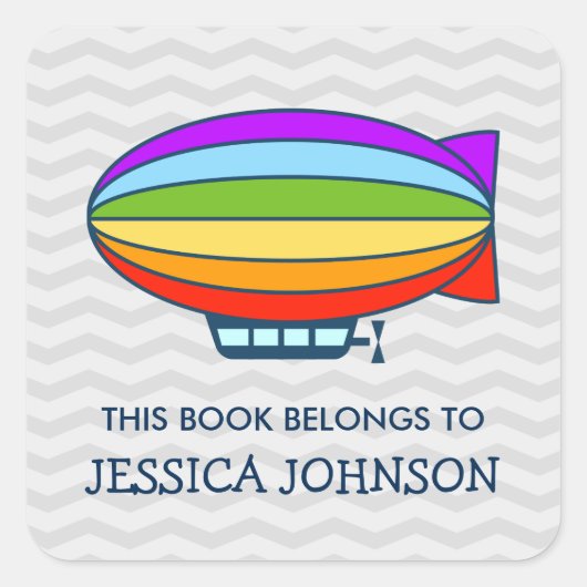 Dit boek behoort tot zeppelin bookplate stickers (Voorkant)