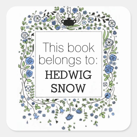 Dit boek hoort bij Bookplate Vierkante Sticker (Voorkant)