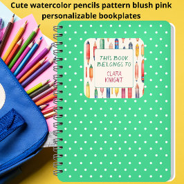 Dit boek hoort in roze terug bij schoolboekjes vierkante sticker