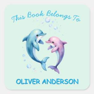 Dit boek hoort terug bij school Kid-boekplaten Vierkante Sticker