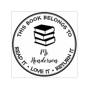 Dit boek is eigendom van Custom Library Zelfinktende Stempel