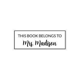 Dit boek is eigendom van de leraar - aangepaste st  zelfinktende stempel