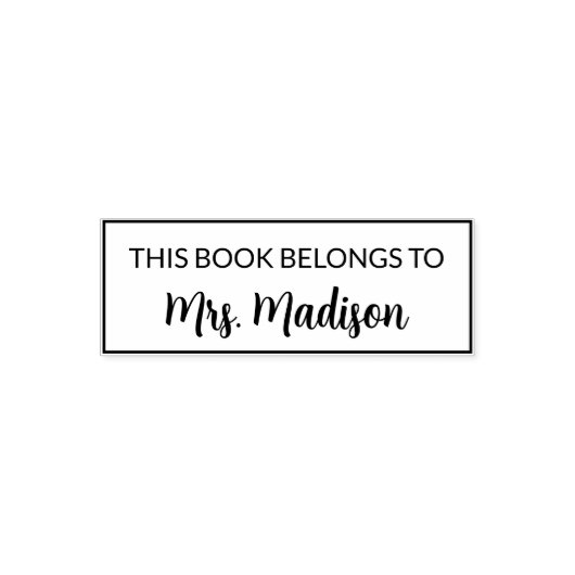 Dit boek is eigendom van de leraar - aangepaste st  zelfinktende stempel (Design)