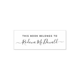 Dit boek is eigendom van handgeschreven scriptnaam  zelfinktende stempel