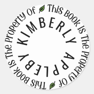 "Dit boek is eigendom van" sticker sjabloon