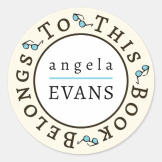 "Dit boek is eigendom van" sticker sjabloon