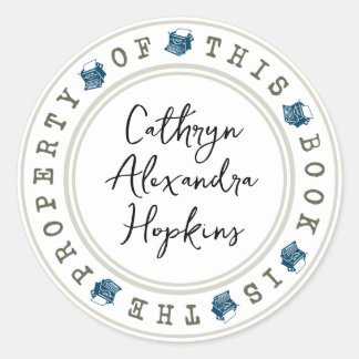 "Dit boek is eigendom van" Sticker Sjabloon