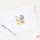"Dit boek is eigendom van" zeeboekplaat Vierkante Sticker (Envelop)