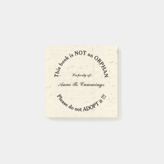 Dit boek is geen wees. Gelieve het niet te adopter Post-it® Notes