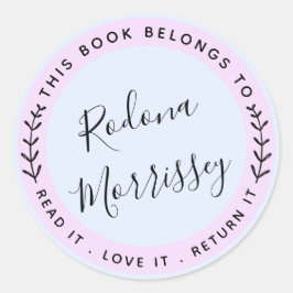 Dit boek is gepersonaliseerd ronde sticker