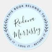 Dit boek is gepersonaliseerd ronde sticker (Voorkant)