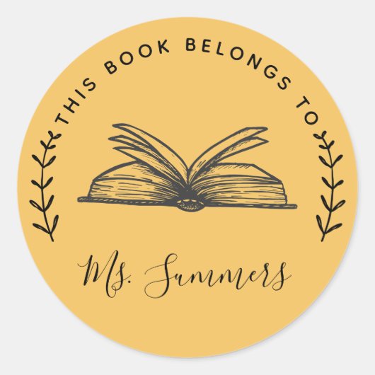 Dit boek is gepersonaliseerd ronde sticker (Voorkant)