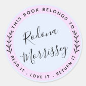 Dit boek is gepersonaliseerd voor ronde sticker (Voorkant)