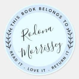 Dit boek is gepersonaliseerd voor ronde sticker