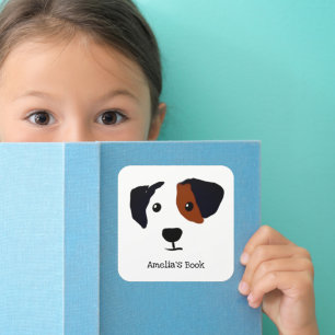 Dit boek is op maat gemaakt voor honden vierkante sticker