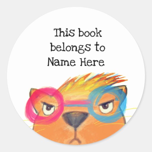 Dit boek is van Angry Super Cat Book Label (Voorkant)