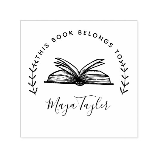 Dit boek is van Boek Script Zelfinktende Stempel (Design)