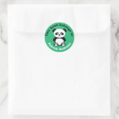 Dit boek is van Boys Panda Beer Kawaii Green Ronde Sticker (Tas)