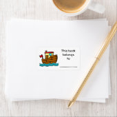 Dit boek is van, Cartoonboot Etiket (Insitu)