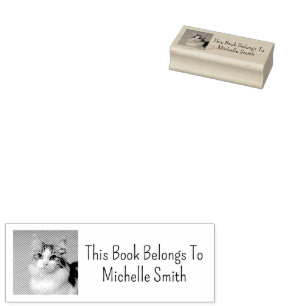 Dit boek is van, Cute Cat Personalized   Rubberstempel