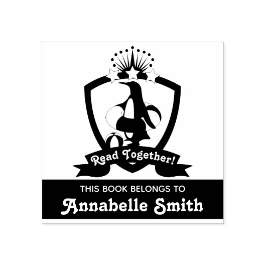 Dit boek is van Cute Penguin Kids-boekplaat Rubberstempel (Afrduk)