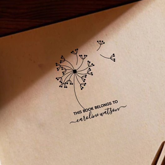 Dit boek is van Dandelion Rubber Stamp  Rubberstempel