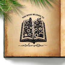 Dit boek is van Floral book Rubber Stamp 