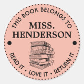 Dit boek is van gepersonaliseerd ronde sticker (Voorkant)
