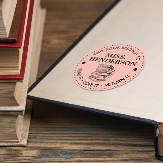 Dit boek is van gepersonaliseerd ronde sticker