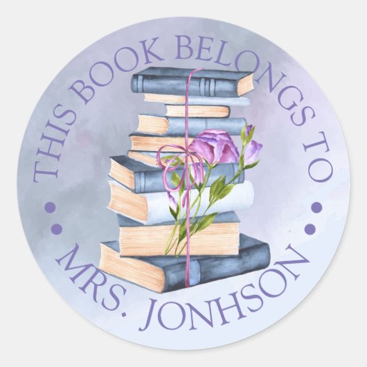 Dit boek is van Gepersonaliseerd Ronde Sticker (Voorkant)