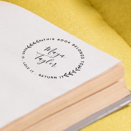 Dit boek is van Greenery Script Zelfinktende Stempel