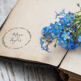 Dit boek is van Greenery Script Zelfinktende Stempel