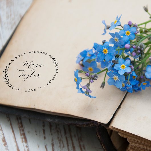 Dit boek is van Greenery Script Zelfinktende Stempel