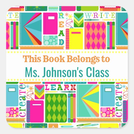 Dit boek is van het label Bright School Supplies (Voorkant)