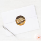 Dit boek is van ... Kunstboekexlibris Ronde Sticker (Envelop)